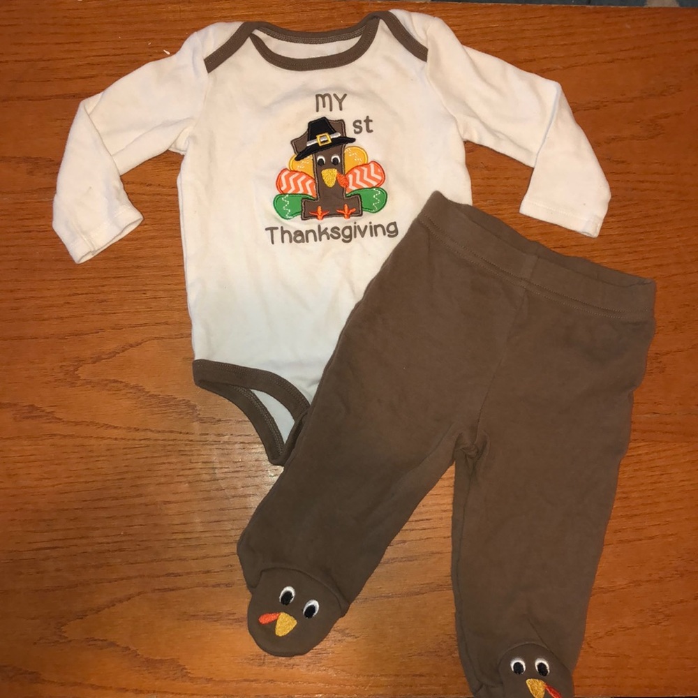 2 piece 3-6mo “My 1st Thanksgiving” set
